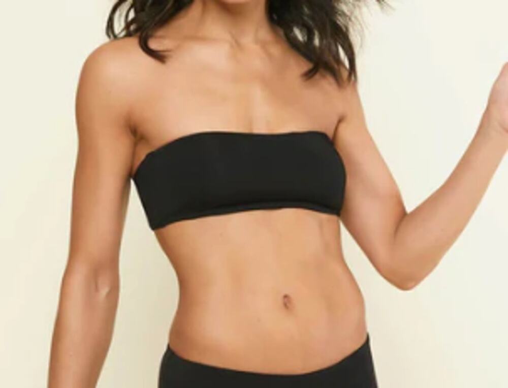 NWT Andie The Rio Top Flat Convertible Bikini Top Black Size S
